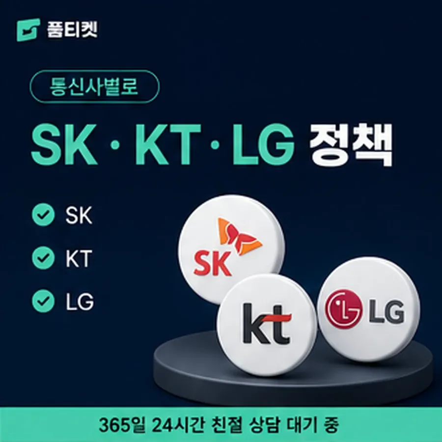 품티켓 휴대폰 회선의 소액결제정책 용어와 표기 잣대 안내 이미지